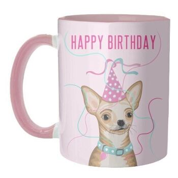 TASSES, MIGNON CHIEN CHIHUAHUA JOYEUX ANNIVERSAIRE PAR ADAM REGESTER 23