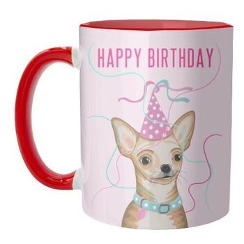 TASSES, MIGNON CHIEN CHIHUAHUA JOYEUX ANNIVERSAIRE PAR ADAM REGESTER 38