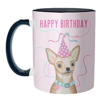 TASSES, MIGNON CHIEN CHIHUAHUA JOYEUX ANNIVERSAIRE PAR ADAM REGESTER 50