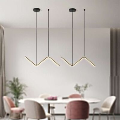 Lampada a sospensione Ripple: lampada moderna, illuminazione a LED economica, design minimalista a onda triangolare