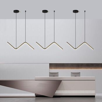 Suspension Ripple: Lampe Moderne, Éclairage LED Économique, Design Minimaliste vague triangle 2