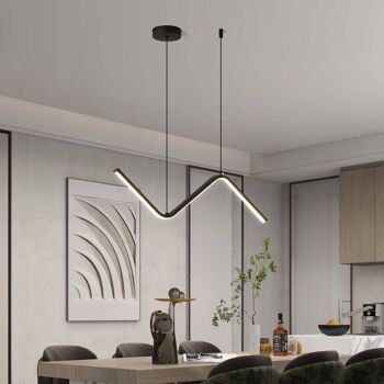 Suspension Ripple: Lampe Moderne, Éclairage LED Économique, Design Minimaliste vague triangle 4