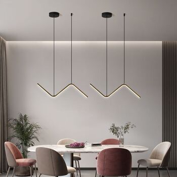 Suspension Ripple: Lampe Moderne, Éclairage LED Économique, Design Minimaliste vague triangle 5