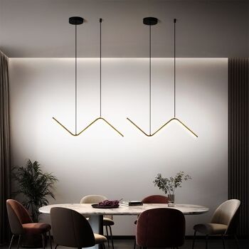 Suspension Ripple: Lampe Moderne, Éclairage LED Économique, Design Minimaliste vague triangle 6