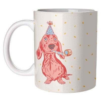 MUGS, DACHSHUND PARTY DOG - GO SHAWTY! BY LISA WARDLE