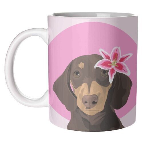 MUGS, DACHSHUND BY PINK AND PIP