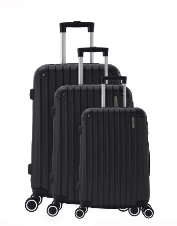 Set de 3 valises double roues ABS rigide - Corner - Trolley ADC 1
