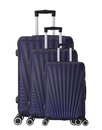 Set de 3 valises double roues ABS - Elegance - Trolley ADC 1