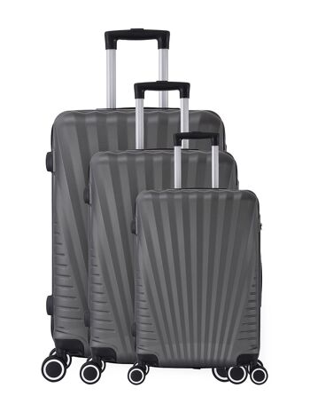 Set de 3 valises double roues ABS - Elegance - Trolley ADC 2