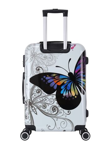 Set de 3 valises double roues Polycarbonate - Butterfly - Trolley ADC 5