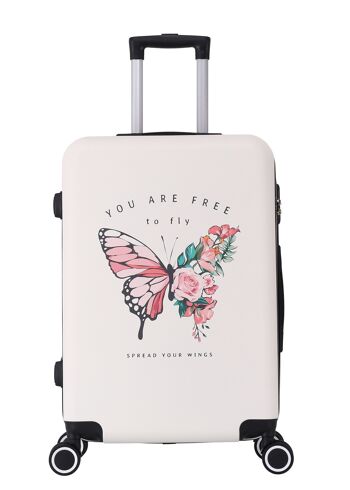 Set de 3 valises double roues ABS Print - Papillon - SuperFly 2