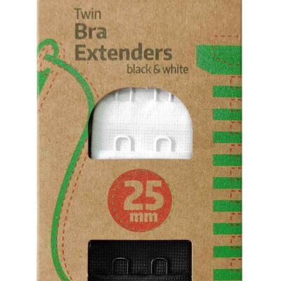 BRA EXTENDER (25MM x 2 PIECES), 2 Hooks Bra Strap Extenders, Pack of 2 Extender for Bra, Comfortable Bra Extender