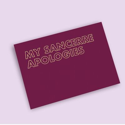 Postkarte A6 – Meine Sancerre-Entschuldigung