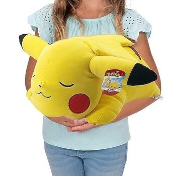 Bandai - Pokémon - Peluche Pikachu 40cm Qui dort - Peluche Pokémon Toute Douce - Réf : WT97920 3