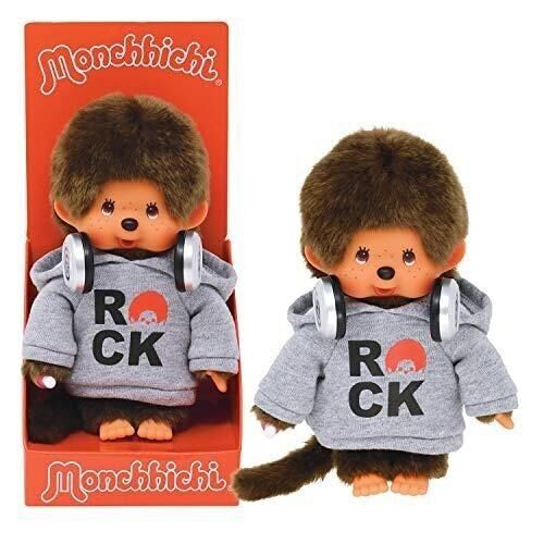 Bandai - Monchhichi - peluche - Rock 20 cm - Réf :  SE25283