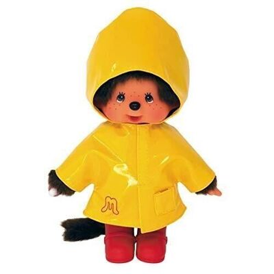 Bandai – Monchhichi – Kultiger gelber Regenmantel 20 cm – Ref: SE22117