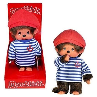 Bandai - Monchhichi - Plüschtier - Matrosenjunge 20 cm - Ref: 20073