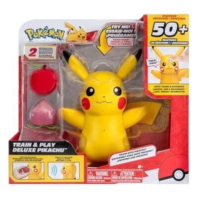 Bandai – Pokémon – Pikachu interattivo e i suoi accessori – Giocattolo con luci, suoni e movimenti – Rif: JW3330