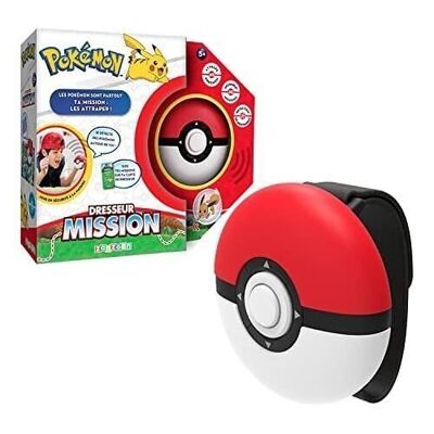 Bandai - Pokémon - Dresseur Mission - Jeu électronique en Forme de Poké Ball - Jeu interactif, sans écran, à Reconnaissance vocale sur l'univers des Pokémon - Parle français - Réf : ZZ21117