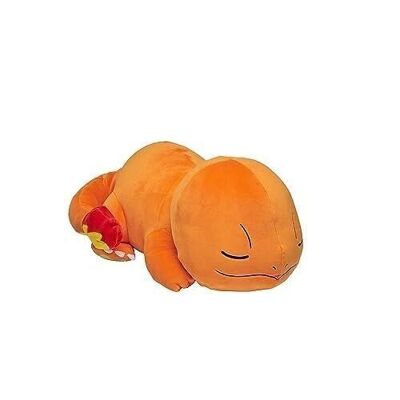 Bandai - Pokémon - Peluche Salamèche (Charmander) 40cm - Peluche Pokémon Toute Douce Qui dort - Réf : JW0075