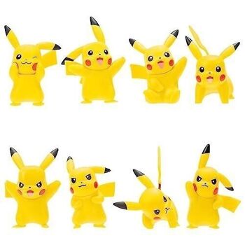 Bandai - Pokémon - Pack de 8 Figurines Pikachu - 8 Figurines Battle - Réf : JW2604 2