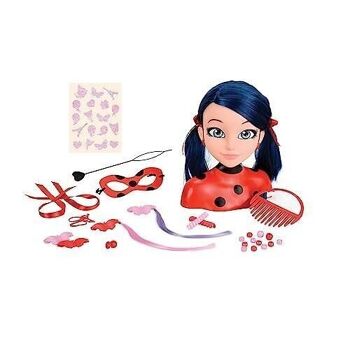 Bandai - Miraculous Ladybug - Tête à coiffer Miraculous Deluxe 21cm - Tête à coiffer Marinette + 30 Accessoires - Réf :  P50247 3