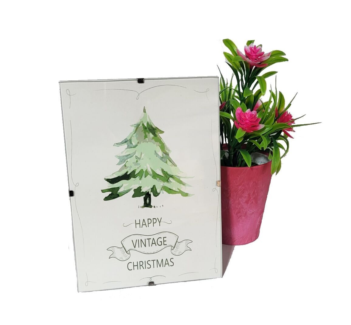 'Happy Vintage Christmas' photo frames 13x18cm