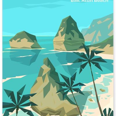 Cartel de ilustración de Indonesia