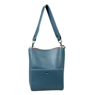 Bolso de Hombro en Piel con Bolsito Interior. Promoción Moda