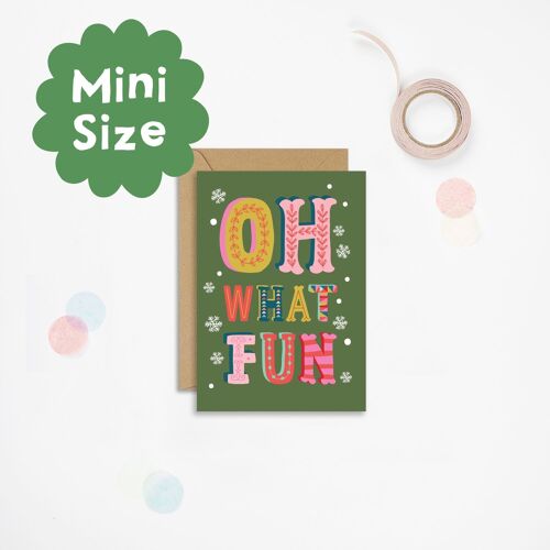 Oh What Fun Mini Christmas Card | Mini Cards | A7 Mini Cards