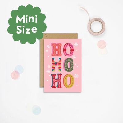 HO HO HO Mini carte de Noël | Mini-cartes | Mini-cartes A7