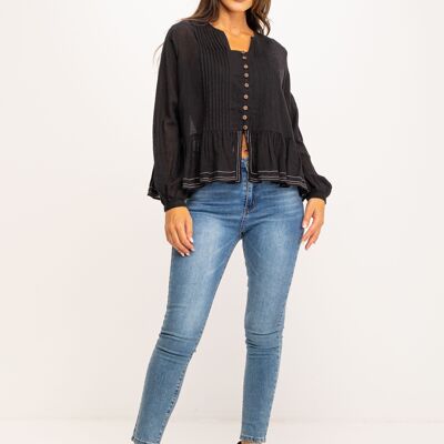 BLUSA RUSTICA IN COTONE IC1003B
