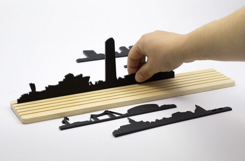 Shapes of Bilbao 3D City Silhouette skyline (architecture toy & decor model)