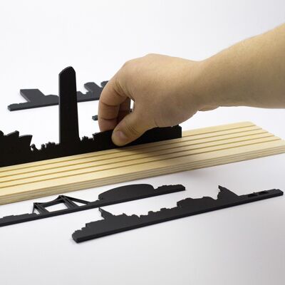 Shapes of Bilbao 3D City Silhouette skyline (architecture toy & decor model)