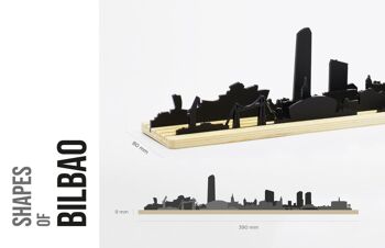 Formes de l'horizon 3D de la silhouette de la ville de Bilbao (modèle de jouet et de décoration d'architecture) 3