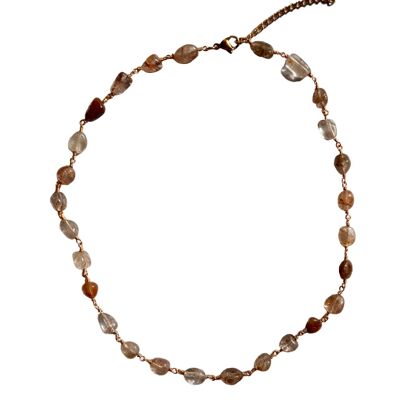 AGATHA NECKLACE IN RUTILATED QUARTZ