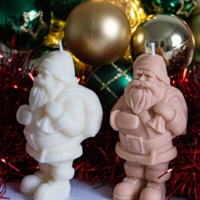 Candela di Babbo Natale - Candela di Natale - Candela decorativa di Natale - Porta regalo - Candela per decorazioni natalizie - Festa di Natale