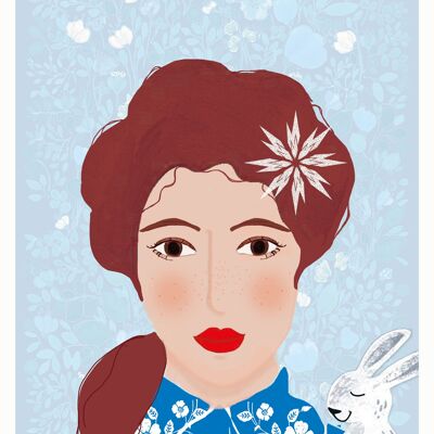 Impresión - Winter Girl - póster pequeño, 21 x 26 cm