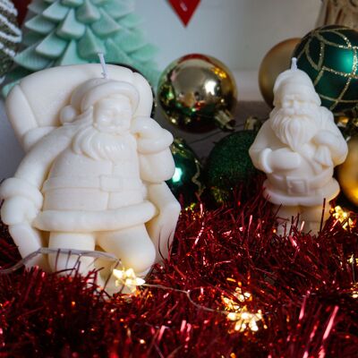 Vela de Papá Noel - Vela navideña - Vela navideña decorativa - Silla Harmony - Vela para decoración navideña - Fiesta navideña - Vela para árbol de Navidad