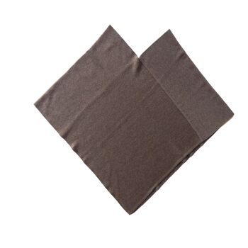 Poncho triangle réversible fin marron/bleu-marron 2