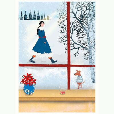 Print - Snow Queen - small poster print 21 x 26 cm