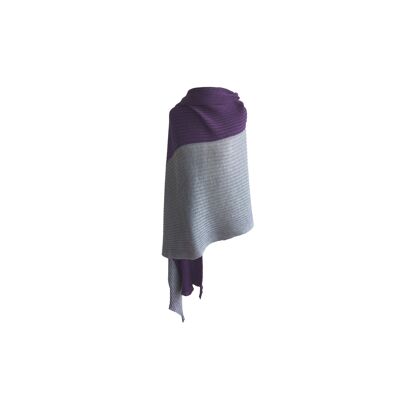 RipepnStola zweifärbig violett/grau