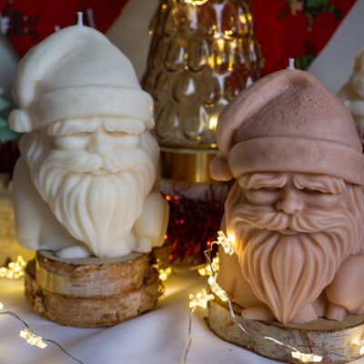 Candela di Babbo Natale - Candela di Natale - Candela decorativa di Natale - Il grande uomo barbuto - Candela per decorazioni natalizie - Festa di Natale
