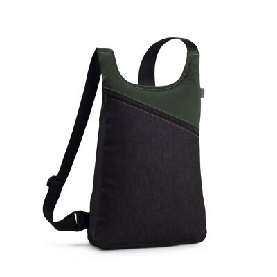 MOCHILA basic MODELO CDN VERDE/NEGRO -HANDMADe-