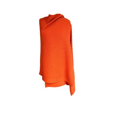 Rib stole plain orange