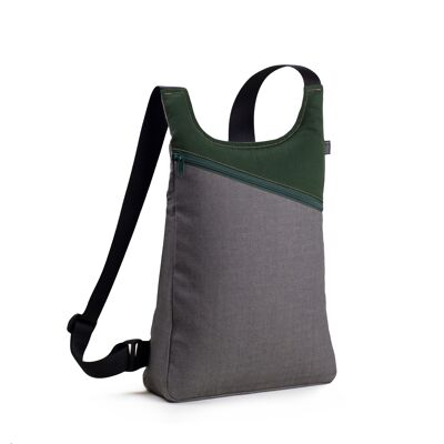 basic BACKPACK MODEL CDN GREEN/GREY -HANDMADe-