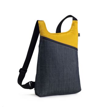 SAC À DOS basic MODÈLE CDN JAUNE/BLEU -HANDMADe- 1