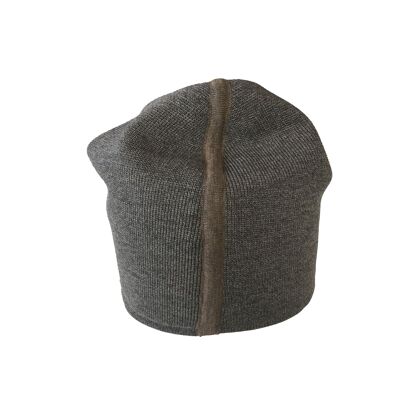 Beanie hat reversible natural/gray blue