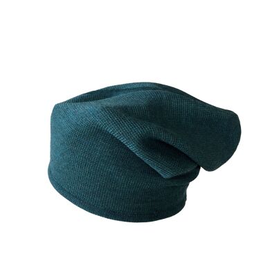 Cappello berretto reversibile petrolio/blu petrolio