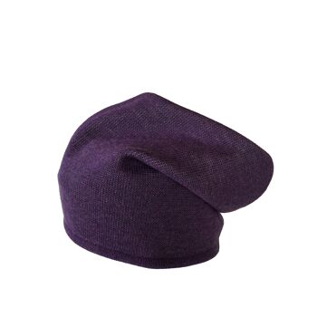 Bonnet réversible violet/gris 2
